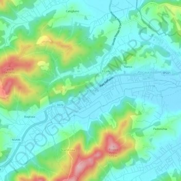 Carte topographique Le Ville, altitude, relief