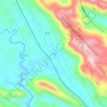 Carte topographique 八步, altitude, relief