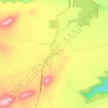 Carte topographique Nalchha, altitude, relief