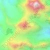 Carte topographique Middle Teton, altitude, relief