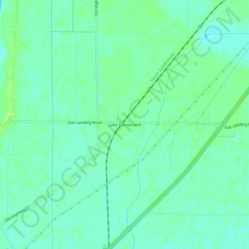 Carte topographique Lake Cormorant, altitude, relief