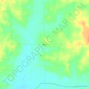 Carte topographique Bett, altitude, relief