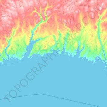 Carte topographique Cinq Cerf Islands, altitude, relief