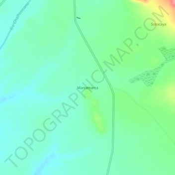 Carte topographique Marcamarca, altitude, relief