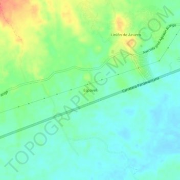 Carte topographique Espavel, altitude, relief