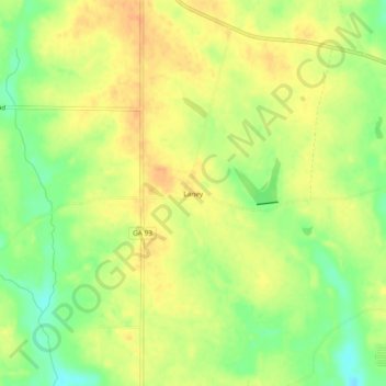 Carte topographique Laney, altitude, relief