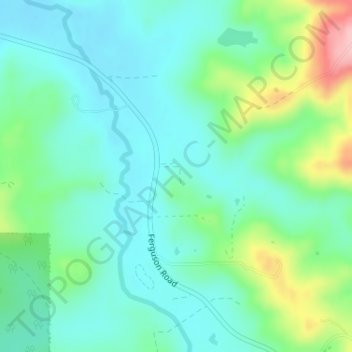 Carte topographique Ferguson Valley, altitude, relief