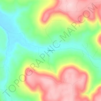Carte topographique Delmar, altitude, relief