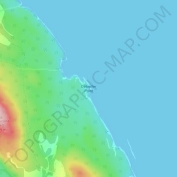 Carte topographique Detwiller Point, altitude, relief