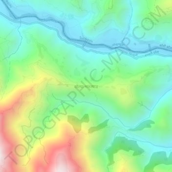 Carte topographique Solpa bhanjyang, altitude, relief