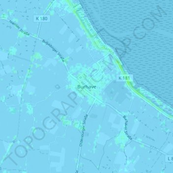 Carte topographique Burhave, altitude, relief