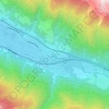 Carte topographique Treglwang, altitude, relief