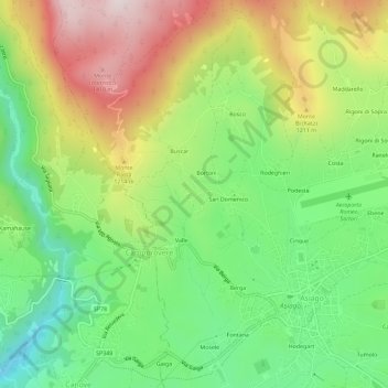 Carte topographique Lamara, altitude, relief