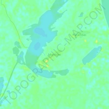 Carte topographique Maringei, altitude, relief