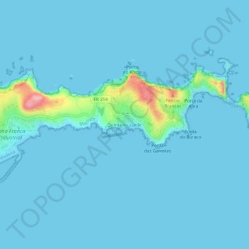 Carte topographique Quinta do Lorde, altitude, relief