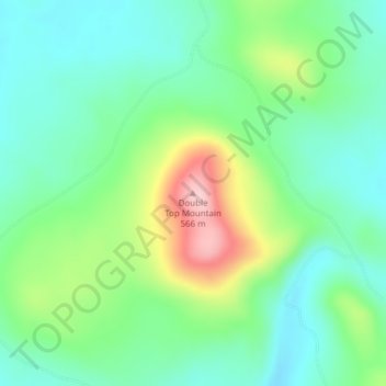 Carte topographique Double Top Mountain, altitude, relief