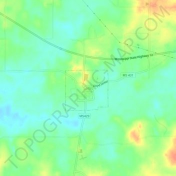 Carte topographique Sallis, altitude, relief