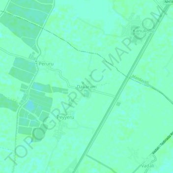 Carte topographique Dakaram, altitude, relief