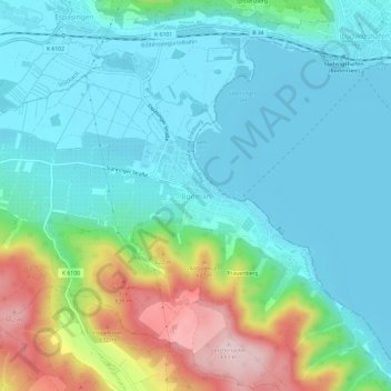 Carte topographique Bodman, altitude, relief