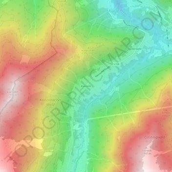 Carte topographique Kleinsölk, altitude, relief