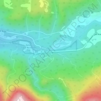 Carte topographique Tamihi Rapids, altitude, relief
