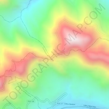 Carte topographique La garganta del diablo, altitude, relief
