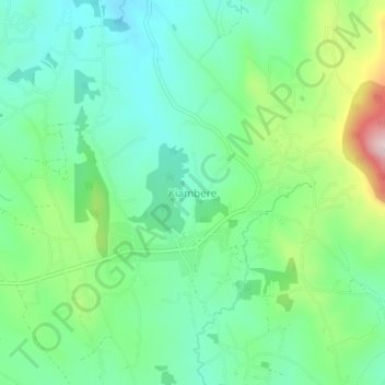 Carte topographique Kiambere, altitude, relief