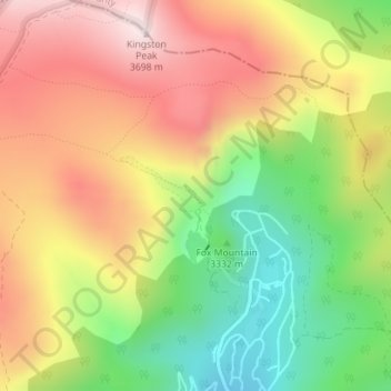 Carte topographique St. Mary's Glacier, altitude, relief