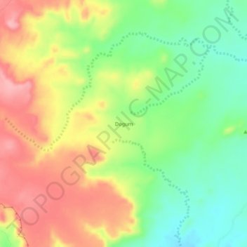 Carte topographique Dogum, altitude, relief