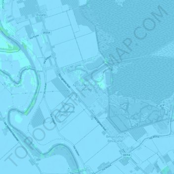 Carte topographique Aprilia Marittima / Aprilie, altitude, relief