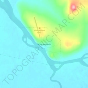 Carte topographique White Mountain, altitude, relief