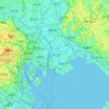 Carte topographique Edogawa, altitude, relief