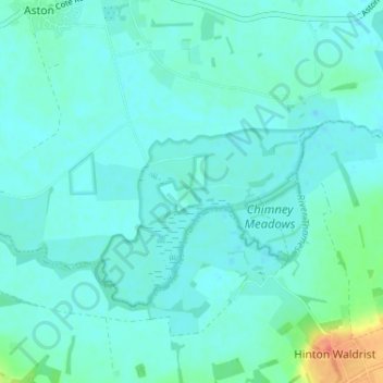 Carte topographique Chimney, altitude, relief