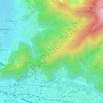 Carte topographique Katharinenbrunnen, altitude, relief