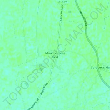 Carte topographique Moulton Seas End, altitude, relief