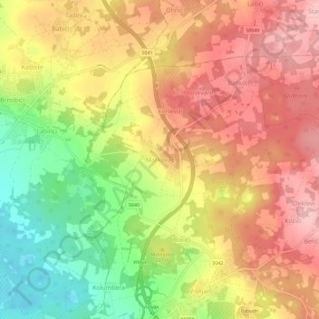 Carte topographique San Marco, altitude, relief