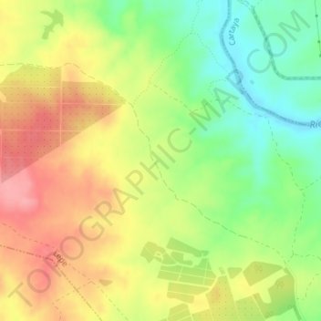 Carte topographique Los Frailes, altitude, relief