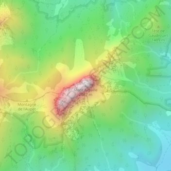 Carte topographique Mont Aiguille, altitude, relief