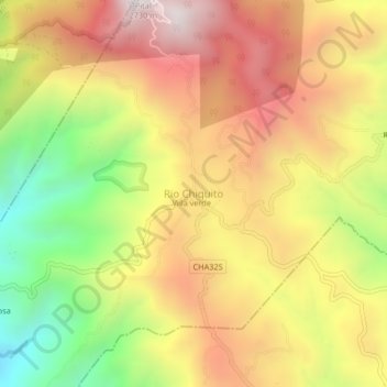 Carte topographique Rio Chiquito, altitude, relief