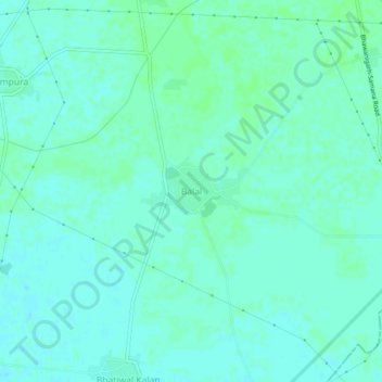 Carte topographique Balal, altitude, relief