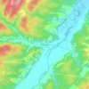 Carte topographique Burlington, altitude, relief