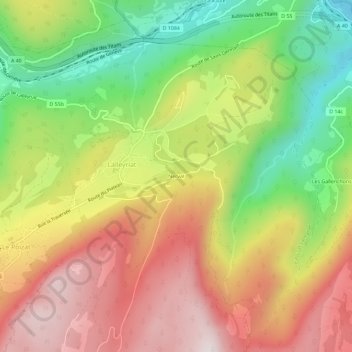 Carte topographique Nerval, altitude, relief