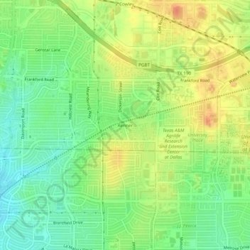 Carte topographique Renner, altitude, relief