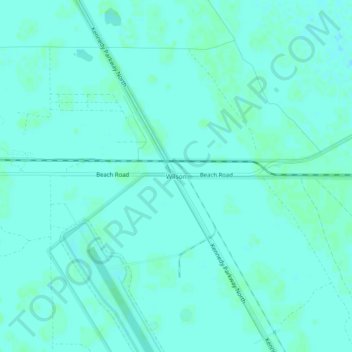 Carte topographique Wilson, altitude, relief