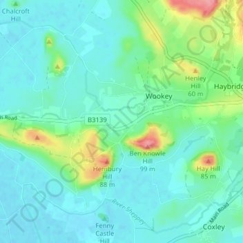 Carte topographique Worth, altitude, relief