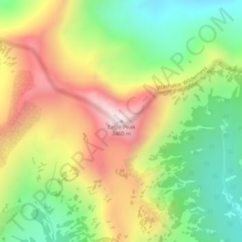 Carte topographique Eagle Peak, altitude, relief