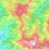 Carte topographique Jablog, altitude, relief