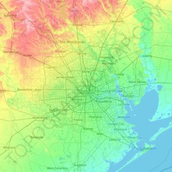 Carte topographique Harris, altitude, relief