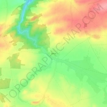 Carte topographique Balisa, altitude, relief