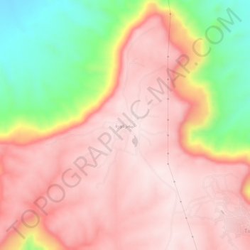 Carte topographique Temzghurah, altitude, relief